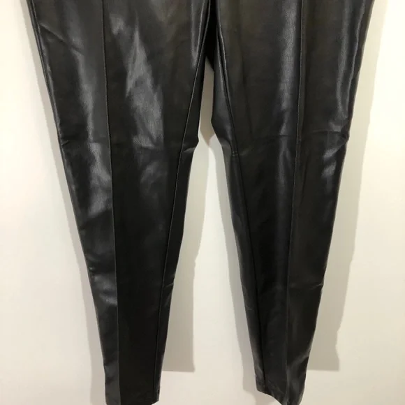 NWT Zac & Rachel Faux leather pleat leggings - Picture 5 of 11